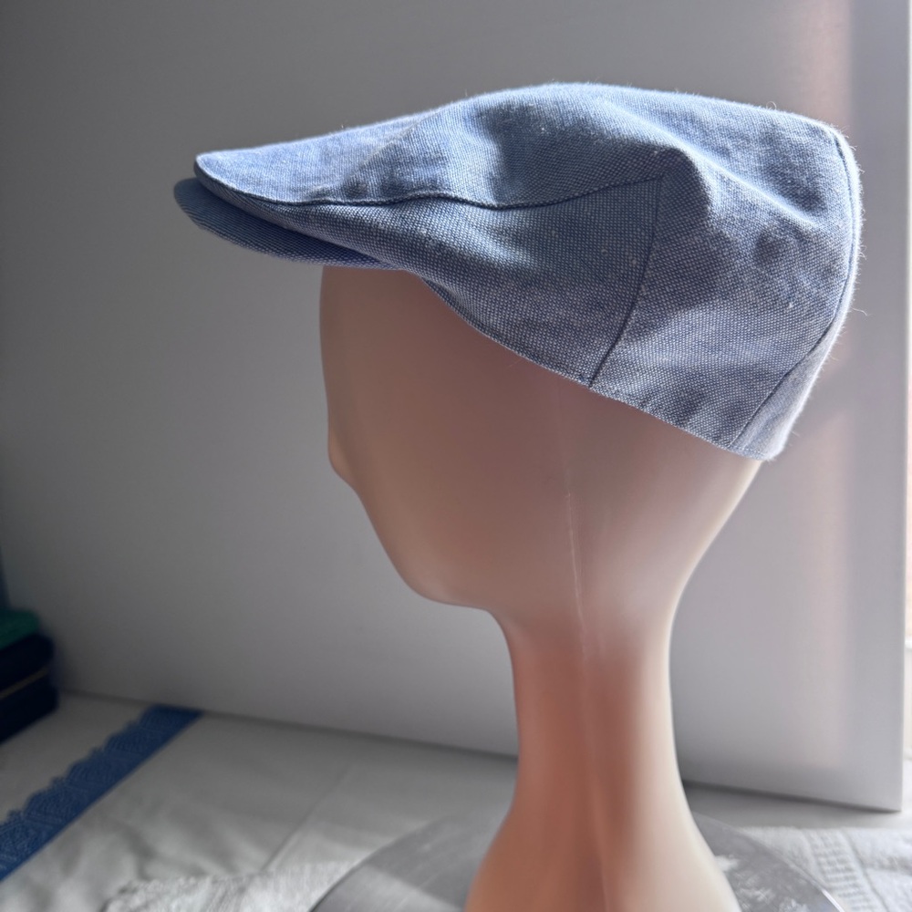 Borges & Scott The Sammy Irish Linen Flat Cap Light Blue Size Small 56cm Newsboy - Picture 5 of 14